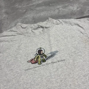 Vintage Curious George Hemd Erwachsene Medium grau Space Monkey Herren * - Bild 1 von 10