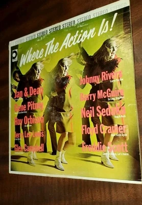 Where The Action Is! (LP 1965 Design Records) 1960s Hit Compilation VG/VG  - Image 1 of 4