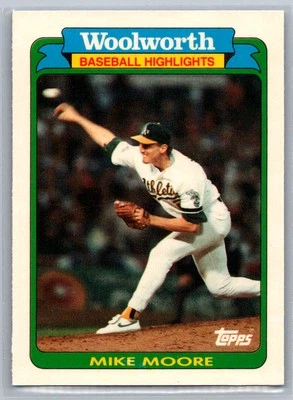 Mike Moore 1990 Topps Woolworth Baseball Highlights Oakland Athletics #27 - Image 1 of 2