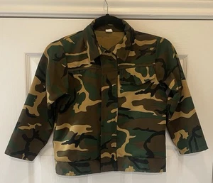 Camouflage Youth Size 4-6 YR Long Sleeve Zip Jacket Front Pocket - Picture 1 of 7