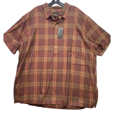 Camisa Van Heusen Para Hombres 2XL Mezcla de Rayón Cuadros Carrera Oficina Preppy Academia Nueva con Etiquetas Foto 1 de 4