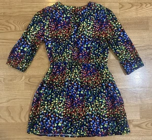 Girl's Gap Black Bright Floral Dress Size 8 EUC - Picture 1 of 4