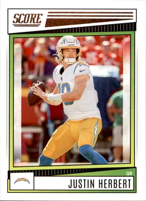 JUSTIN HERBERT 2022 Score Base #136 LA Chargers Football Trading Card - Image 1 of 2