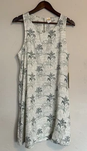 C&C California Linen Bali Palm Trapeze Tank Dress M NWT Resort Tropical Beach - Picture 1 of 10