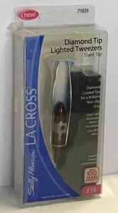  Sally Hansen La Cross Diamond Tip Lighted Tweezers - Slant tip - Picture 1 of 7