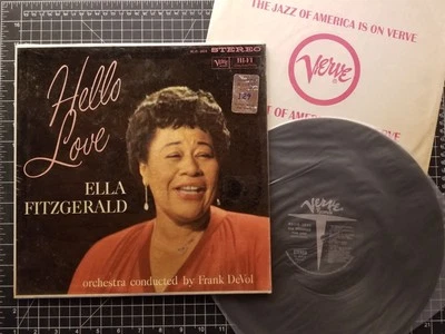ELLA FITZGERALD Hello Love LP 1959 IN SHRINK w/ INNER Verve 1ST PRESS Vinyl VG+ - Image 1 of 4