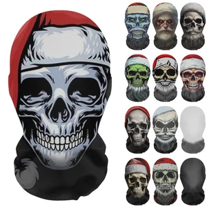 1Pc Christmas Theme Skull Masks Full Face Scary Skeleton Ghost Mask Balaclavas - Picture 1 of 42