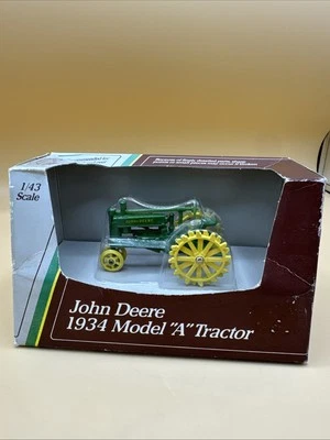 ERTL John Deere 1934 Model "A" Tractor 5598 Die Cast 1/43 Scale Bad Box - Image 1 of 4