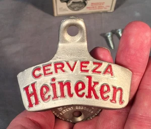 Vintage Starr X Wall Mount Bottle Opener Cerveza Heineken Mint NOS with Box - Picture 1 of 10