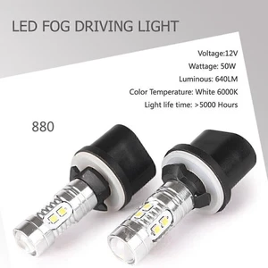 Bombillas antiniebla LED lámpara de conducción de coche DRL 6000K HID blanco 880 50W par po - Imagen 1 de 12