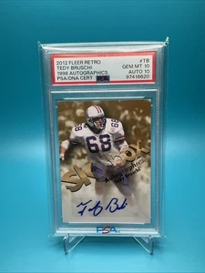 2012 Fleer Retro - 1998 Autographics #98AU-TB Tedy Bruschi (AU) - Bild 1 von 2