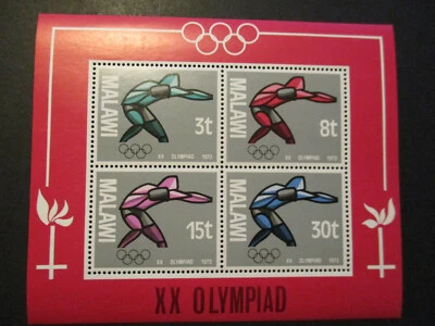 Malawi 1972 XX Olympaid Mini Sheet MNH. - Image 1 of 2