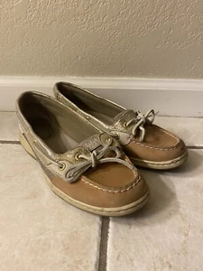 Sperry Top-Sider Angelfish Metallic Python Gold Bootsschuhe Damengröße 7,5 STS93484 - Bild 1 von 5