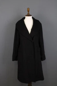MAX MARA Black Wool Double Breast Snap Oversized Coat Size I 38 / GB 6 / USA 4 - Picture 1 of 22