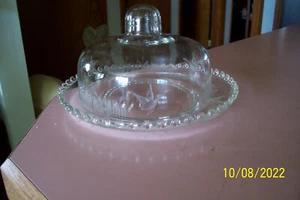 Imperial Kerzendocht überzogener Toast mit seltenem Gans- und Rohrkolbenschliff 400/123 - Bild 1 von 4