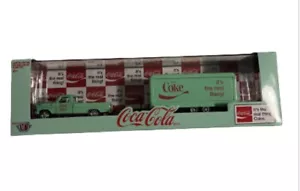 2022 M2 Machines Coca Cola 1969 Ford F-250 & 1949 Mercury Mint Green - New - Picture 1 of 4