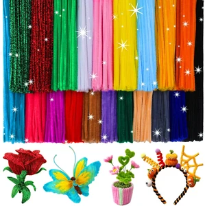 2000PCS Pipe Cleaners, Pipe Cleaners Chenille Stem 20 Assorted Colors, Pipe Clea - Picture 1 of 12
