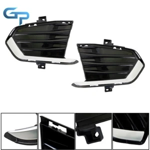 Driver+Passenger Front Bumper Fog Lights Lamps Cover For Cadillac XT5 2017-2019 - Picture 1 of 15