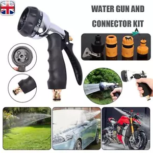 High Pressure Water Spray Gun Metal Nozzle Car Garden Clean Lawn Wash Hose Pipe - Picture 1 of 19
