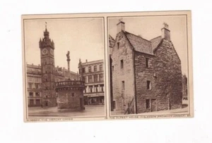 VINTAGE GLASGOW, SCOTLAND OLDEST HOUSE & MERCAT CROSS POST CARD 2 VIEWS - Picture 1 of 2