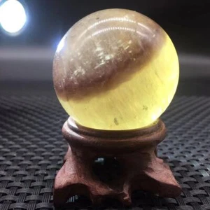 Natural Fluorite Quartz Magic Sphere Crystal Healing Ball Decoration 43mm - Picture 1 of 9