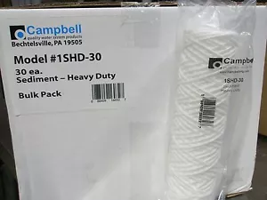 1SHD Campbell Potable Drinking Water Filters 50 Micron Sediment Cartridge 30PK  - Picture 1 of 1