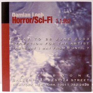 Damian Loeb 2003 Mary Boone Invitation Card 4.75 x 14 - Picture 1 of 2