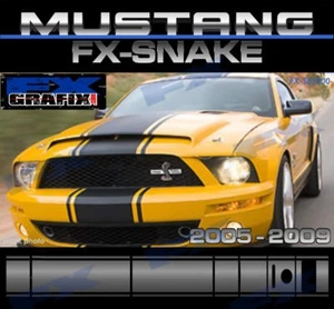 Ford Mustang 2005 - 2009 18" estilo serpiente súper kit #1 en rayas de calidad de distribuidor - Imagen 1 de 5
