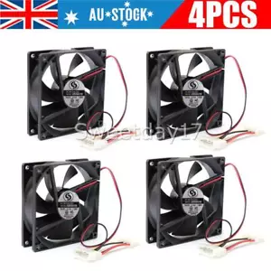 4X 120mm 12cm Brushless PC Case Fan 4Pin 12V DC Computer Case Cooling Fans NEW - Picture 1 of 10