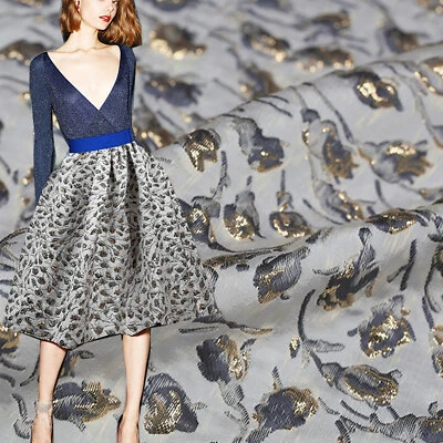 Blüte Jacquard Damen Anzug Kleid Stoff Brokat Damast Abendkleid Stoff 1 M - Bild 1 von 2