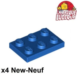 Lego 4x Plaque Plate 2x3 3x2 bleu/blue 3021 NEUF - Picture 1 of 1