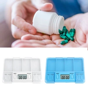 Portable Smart Medication Reminder Box Electronic Medicine Dispenser Digital - Picture 1 of 18