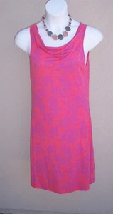 Vestido Title Nine 9 Breeze Rosa Naranja Morado Talla S Dobladillo Bolsillo VERANO Cuello Drapeado - Imagen 1 de 12