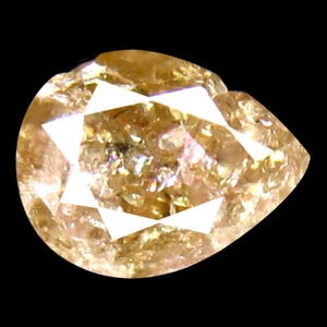 0.51 ct Topnotch Pear Cut (5 x 4 mm) (Un-Heated) Fancy Yellow Diamond Gemstone - Picture 1 of 1