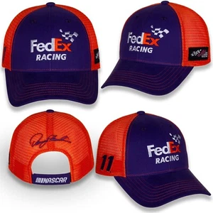 Denny Hamlin 2023 Checkered Flag Sports #11 Fed Ex Racing Sponsor Hat - Picture 1 of 1