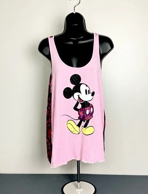 Camiseta sin mangas Disney Mickey Mouse para niña XL floral corte encaje Foto 1 de 4