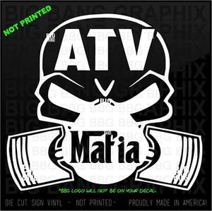 ATV MAFIA Decal Sticker ALL Terrain Vehicles Farm Work Fun Life Funny Owner Gift - Picture 1 of 4