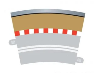 SCALEXTRIC C7019 SINGLE LANE RADIUS 3 OUTER BORDERS with BARRIERS USE WITH C7017 - Picture 1 of 1