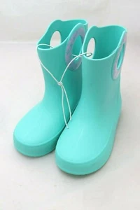 Botas de lluvia Okabashi Kendall niños niñas talla 12 tortugas marinas turquesa goma invierno - Imagen 1 de 8