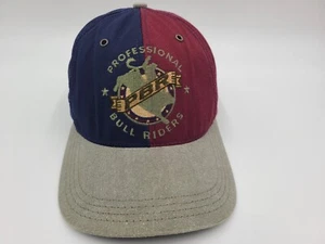 Vintage Professional Bull Riders PBR Snapback Hat Cap Men Made in USA Blue Red - Picture 1 of 12