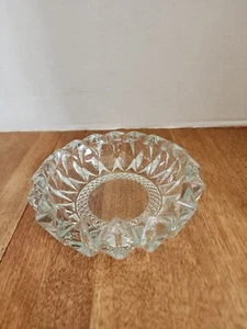Vintage KIG Malaysia Heavy Pressed Glass Ashtray - Picture 1 of 4