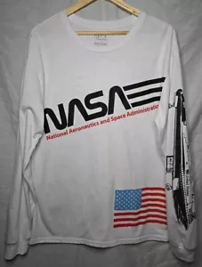 Freeze NASA Kennedy Space Center Long Sleeve T-Shirt All Over Graphic White Lg - Picture 1 of 9