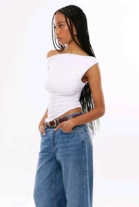 New without tags Supre Soft Mia Ruched Top White 2XS - Picture 1 of 6