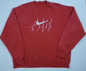Vintage Nike Air Sweatshirt Mens XL Center Swoosh Spell Out Sweater faded