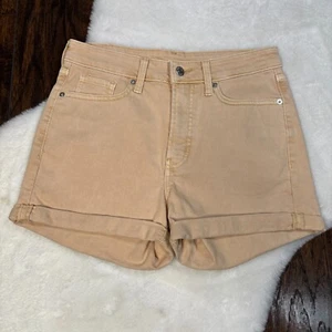 Old Navy OG Denim Shorts 4 Peach Orange High-Rise Stretch Women's - Picture 1 of 11