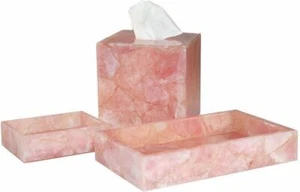 Rose Quartz BATHROOM ACCESSORIES SET Handmade Home DECOR - Picture 1 of 3