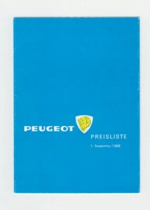 Peugeot Preisliste 01.09.68 (204-404-504-J7-404 Krankenwagen - 204 Lieferwagen) - Picture 1 of 3