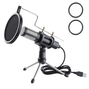 USB Condenser Microphone Mic Kit for Home Studio Recording PC Game Chat YouTube - Picture 1 of 13
