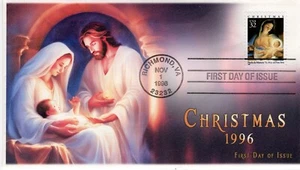 AO-3107-1,1996, Madonna and Child, Richmond VA, Add On Cachet, First Day Cover, - Picture 1 of 1