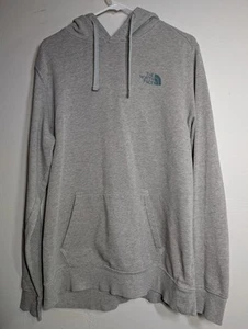 Men's North Face Gray Pullover Size L Graphic Hoodie Never Stop Exploring - Picture 1 of 7